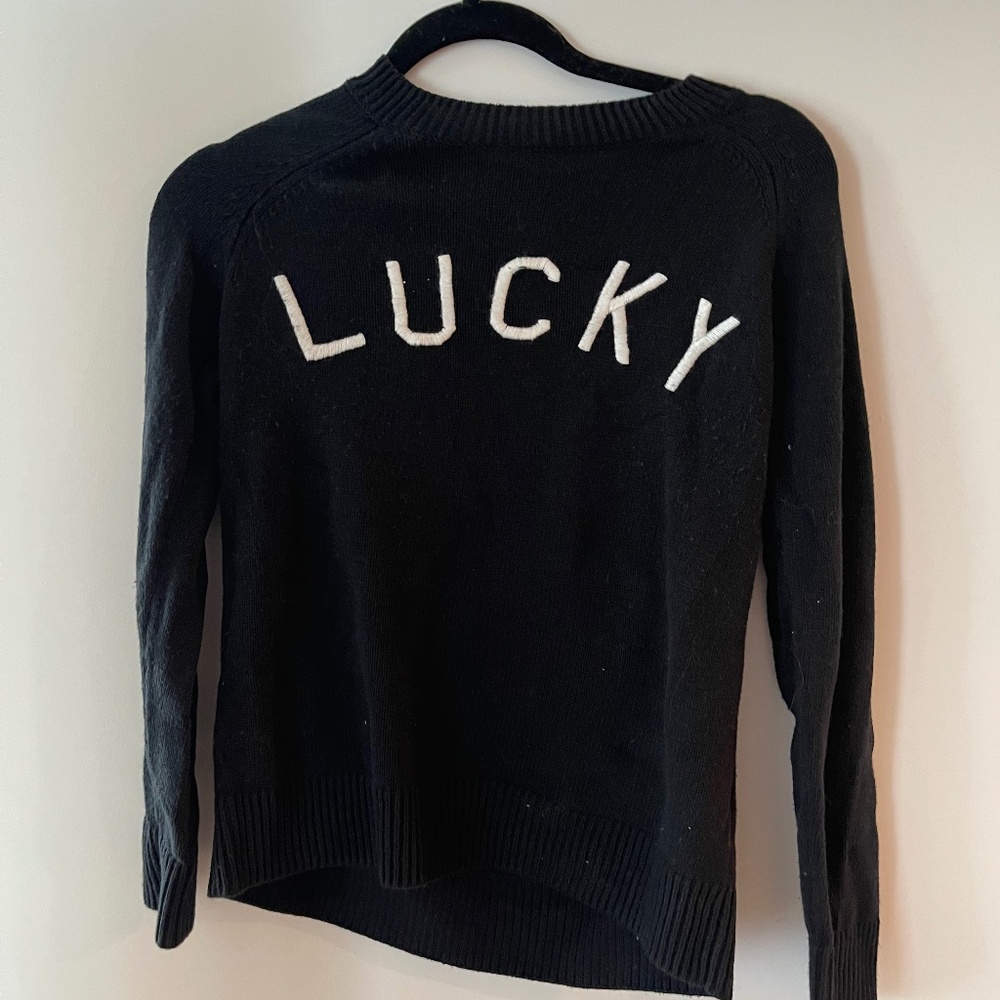 Navy Lucky Sweater, XS